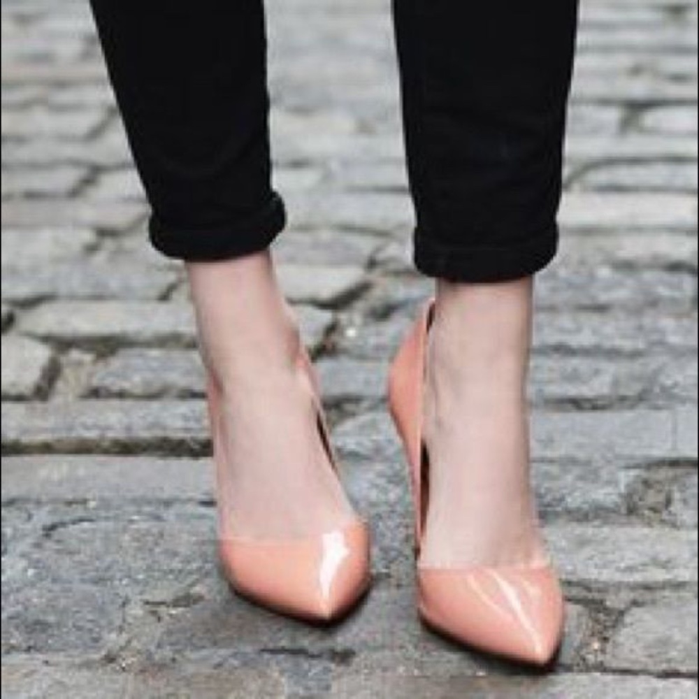 BANANA REPUBLIC DAMSEL D'ORSAY PINK PATENT HEELS